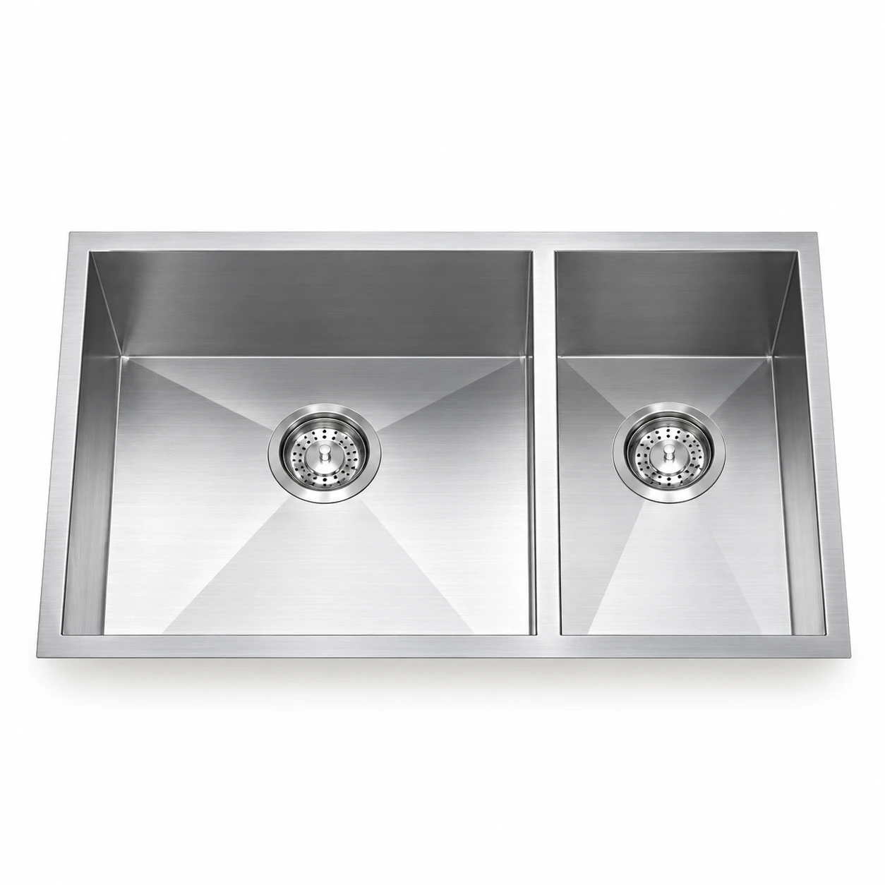GSZ-7030 zero radius 70/30 double bowl sink